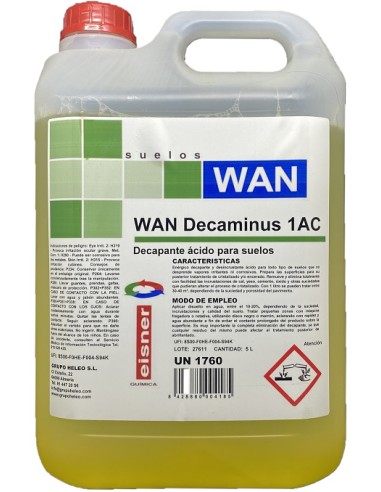 WAN 1 AC Decaminus Decapante Acido Garrafa 5L.