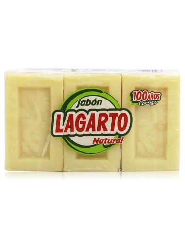 LAGARTO Jabon Natural Pastilla 250GR. Pack-3