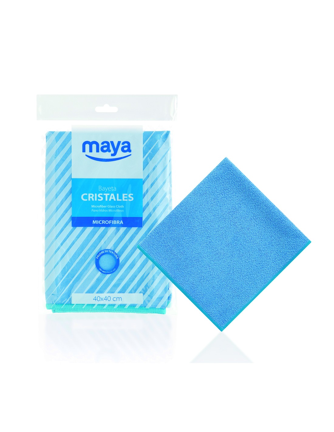 Bayeta Microfibra Azul Profesional Cristales XL 50x40 cm (Paquete