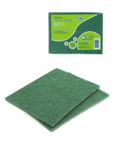 Estropajo Fibra Verde Cortada Pack-2