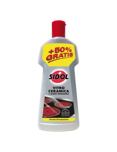 SIDOL Limpiador Vitroceramica Crema Botella 200ML.
