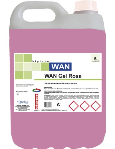WAN Gel Rosa Gel de Manos Garrafa 5L.